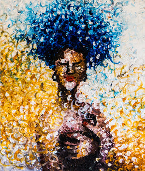 Blue Haired Woman