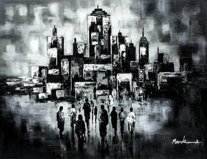 Black And White Cityscape